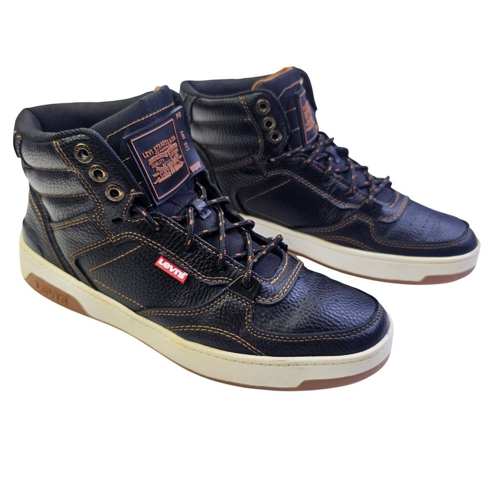 Levis 521 Mod Hi Oberyn Mens‎ Black Tan High  Top Sneakers 51971241A1 Size 9